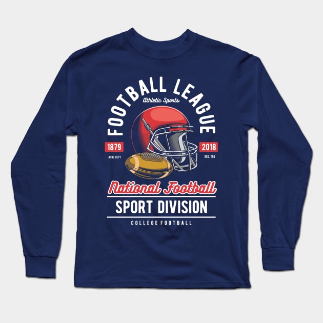 Football Series: National Football League (Sport Division College Football) Vintage Long Sleeve T-Shirt by Jarecrow 